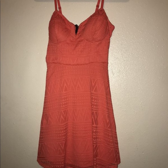 Coral mini dress - Picture 2 of 2
